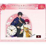DRAW!DRAW!「TVアニメ『暁のヨナ』 描き下ろし 桜和装ver. オンラインくじ」A賞 アクリルスタンド時計