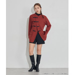 TVアニメ『らんま1/2』× earth music＆ecology Japan Label「チャイナシャツジャケット」ボルドー　着用イメージ（C）高橋留美子・小学館/「らんま1/2」製作委員会