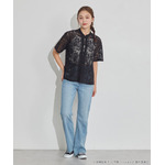 TVアニメ『らんま1/2』× earth music＆ecology Japan Label「チャイナレースシャツ」ブラック　着用イメージ（C）高橋留美子・小学館/「らんま1/2」製作委員会