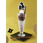 石ノ森萬画館「落第忍者乱太郎原画展」展望喫茶BLUE ZONEの限定コラボメニュー「火縄銃の名手 山田利吉のパフェ」