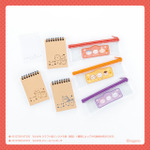 ちいかわ クラフト紙リングメモ帳（縦型）、ちいかわ ビニールペンポーチ