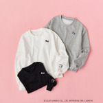 HELLO KITTY × OPAQUE.CLIP「ワンポイント刺しゅう入り裏毛プルオーバー」(全3色)