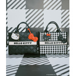 HELLO KITTY×VIS「リボンチャームトートバッグ」Black / Check