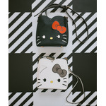 HELLO KITTY×VIS「ダブルフェイスハートカットミニショルダーバッグ」Black / White