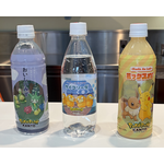 「おいしいみず」「サイコソーダ」「ミックスオレ」がモチーフのペットボトルドリンク