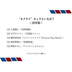 “ネクタイ”キャラといえば？＜26年版＞アンケート結果1位～5位