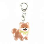 和柄・ボンボンドロップキーチャーム 柴犬