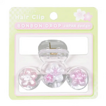 和柄　ボンボンドロップヘアクリップ（3列）　桜