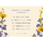 2026年冬アニメED主題歌、どの曲が好き？アンケート結果1位～5位