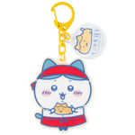 店員さんなチャーム付きアクリルキーホルダー（ハチワレ）