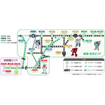 「JR東日本 新潟・庄内 機動戦士ガンダムシリーズ エキタグスタンプラリー ~勝利の栄光を、君に!~」エリアマップ
