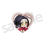 ワン！だふるくじ『メダリスト』クラシカルピンクver.　D賞：ハート型缶バッジ 狼嵜 光