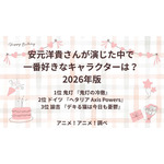[安元洋貴さんが演じた中で一番好きなキャラクターは？ 2026年版]第1位～第3位はこちら