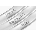 「シンプル＆選べるマーク 婚約指輪・結婚指輪」指輪のサイズと刻印を選択