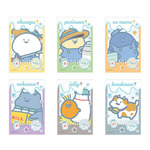 『お文具といっしょ』ローソンオリジナルグッズ「ステッカー2枚セット」全24種ランダム2枚入り