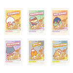 『お文具といっしょ』ローソンオリジナルグッズ「ステッカー2枚セット」全24種ランダム2枚入り