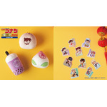 【フードぬいぐるみポーチ　角煮まん/桃まん/タピオカ(全3種)】【ダイカットステッカー(全10種)】