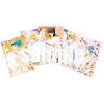 「『鎧伝サムライトルーパー』画集 桜華絢爛」のカバー絵のポストカード5枚セットも販売。