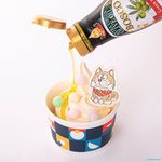 「柴犬ドラえもん」の塩ソフトクリーム～BOSCOエキストラバージンオリーブオイルをかけて～