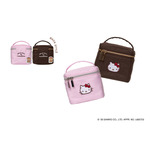 ＜HELLO KITTY＞バニティポーチ　ピンク/ブラウン　4,180円(税込)