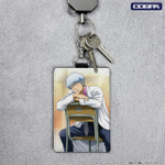 描き下ろし 坂田銀八 パスケース（ナスカン付き） 放課後の一幕Ver.