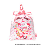 「サンリオ」キティ、シナモロール達がクレープをもぐもぐ♪ ツヤツヤ生地の巾着がカプセルトイに登場！5月上旬から 画像