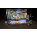 「TVアニメ『らんま1/2』展」天道家の池をイメージ再現したオープニングムービー