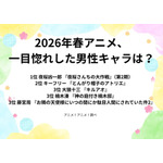 [2026年春アニメ、一目惚れした男性キャラは？]第1位～第5位を見る