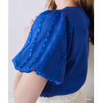 Areeam Disney Collection「Disney Princess」バルーンスリーブTシャツ（Navy）着用イメージ