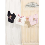 【HELLO KITTY】グリッターロゴミニTシャツ