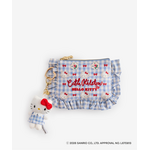 【Cath Kidston × Hello Kitty】 フリルティッシュポーチ＆マスコットチャームセット
