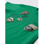 GU「KIDSグラフィックT JURASSIC WORLD」カラー: 55 GREEN 前面アップ