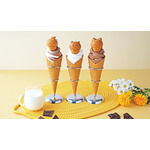 ベビーカステラ付きソフト　ミルク/チョコレート/ミックス　各700円(税込)