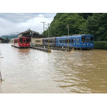 水没した人吉駅(くま川鉄道)