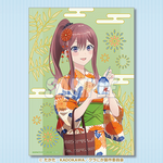 TVアニメ『クラスで2番目に可愛い女の子と友だちになった』オンラインくじ A賞:クリアポスター 新田 新奈 浴衣ver.