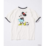 JOURNAL STANDARD「MICKEY MOUSE / ミッキー マウス 別注 サッカー プリント Tシャツ ホワイトA」
