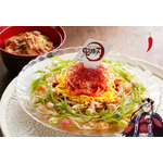 童磨（どうま）の虹色瞳の極楽ピリ辛冷麺と焼肉小丼