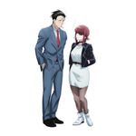 『スーパーの裏でヤニ吸うふたり』キャラクターイラスト(佐々木＋田山)