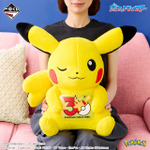 「一番くじ Pokemon 30th ANNIVERSARY vol.2」 ラストワン賞:ピカチュウ(メスのすがた)30周年記念ぬいぐるみ 使用イメージ
