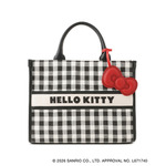 HELLO KITTY×VIS 「日焼けデザイン ハローキティ雑材トートバッグ Check」