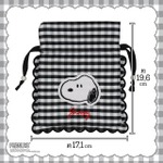 粧美堂【PEANUTS】スヌーピー ギンガムチェックシリーズ 「巾着 <BLACK>」