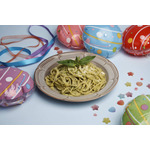「超かぐや姫！ × andGALLERY Collaboration Cafe」　コラボメニュー「かぐやと彩葉のジェノベーゼパスタ」