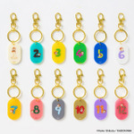 アクリルキーホルダー＜ナンバーシリーズ＞（１から１２までの全１２種）　価格：各800円（税込）