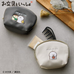 「お文具といっしょ」刺繍デザインの合皮ポーチ 価格/2,490円(仮)