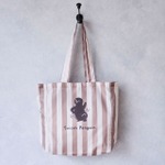 Suicaのペンギン ストライプ柄ショッピングトートバッグ