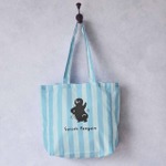 Suicaのペンギン ストライプ柄ショッピングトートバッグ