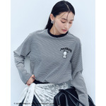 【ポチャッコ】裾ドロストボーダーロングTシャツ