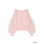 【ちいかわ/dazzlin specialcollection】フリルスリーブニットプルオーバー