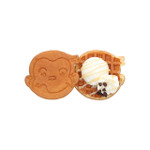 にっこりジョージのお顔のワッフルアイス チョコバナナ
