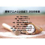 [野球アニメといえば？ 2026年版]第1位～第5位を一気に見るならコチラ